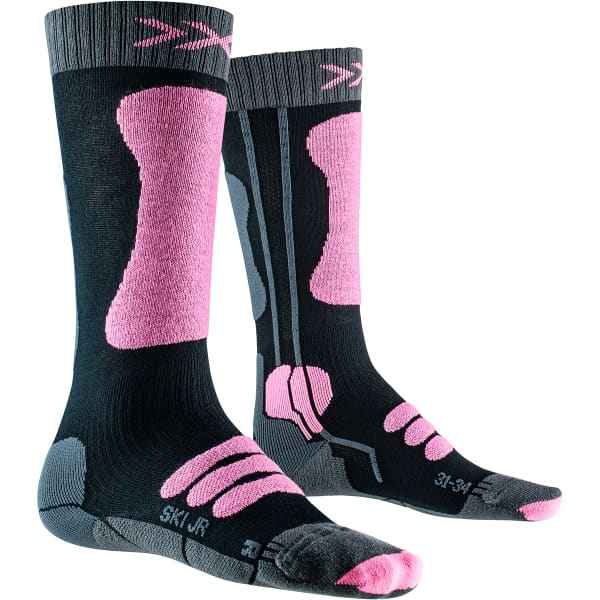 Chaussette de ski X-SOCKS SKI JR 4.0 ANTHRACITE MELANGE/MAGNOLIA