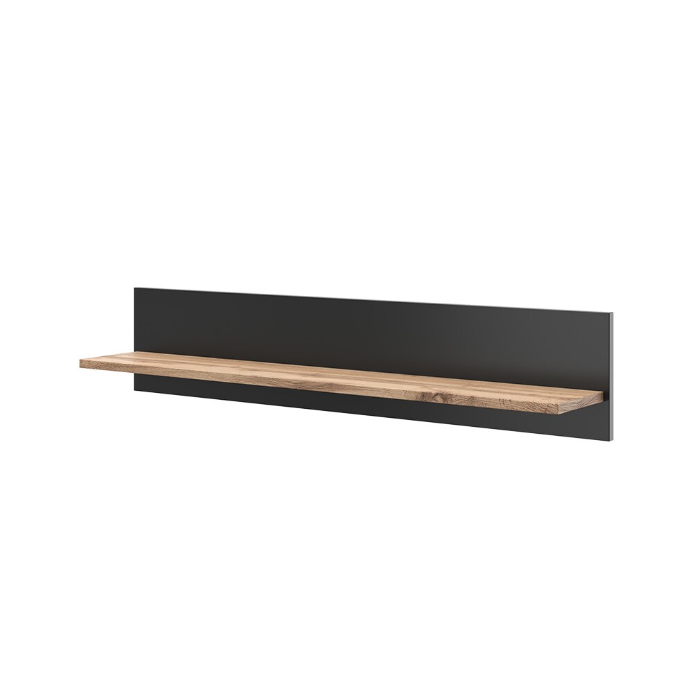 Vicco Wandregal Amber Eiche Wotan Anthrazit 100 x 20 cm Wandhalterung