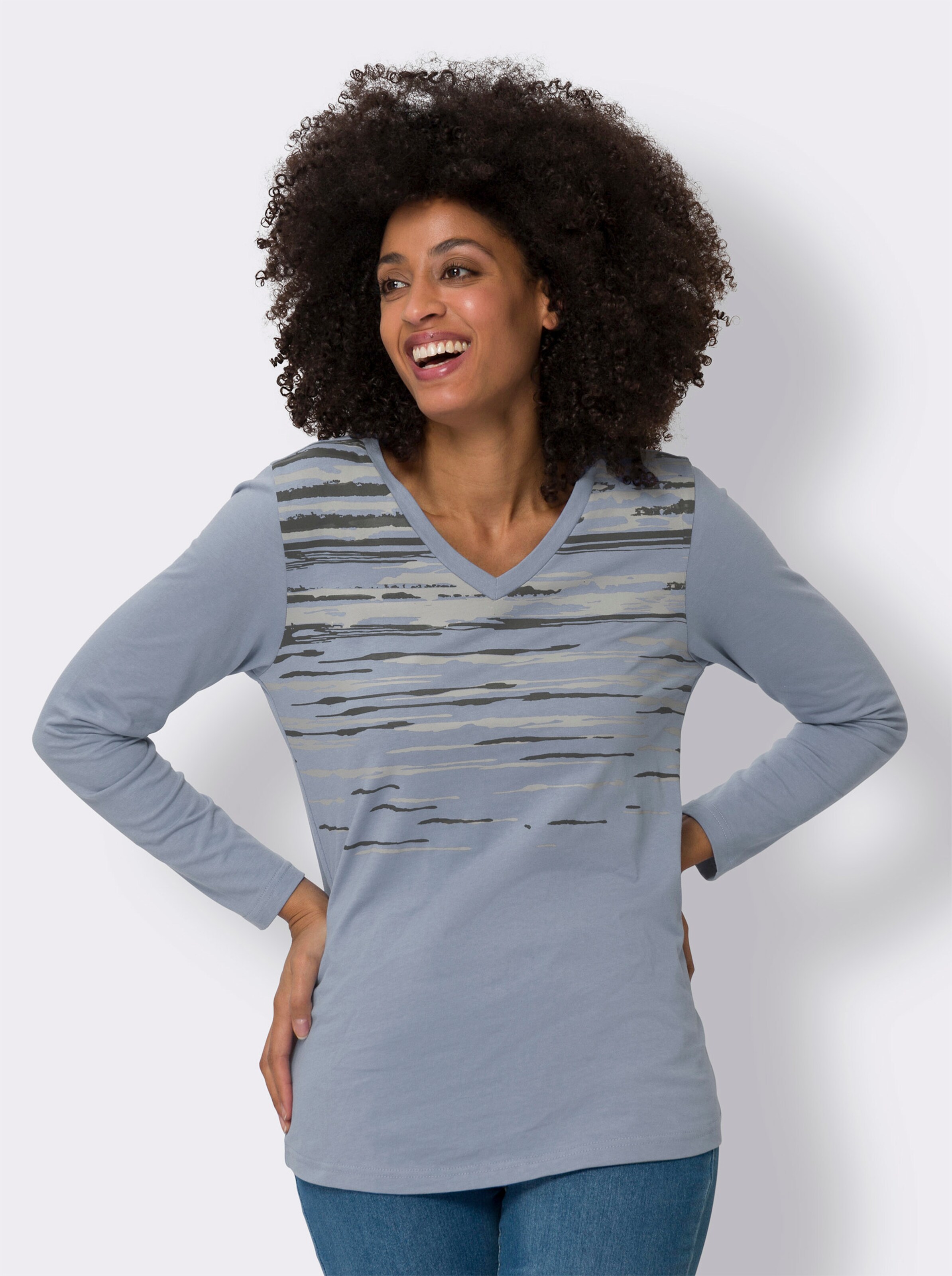 Langarmshirt aus Baumwolle