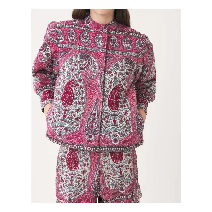 Antik Batik Veste Matelassée Tajar 2 Voile de Coton | Rouge