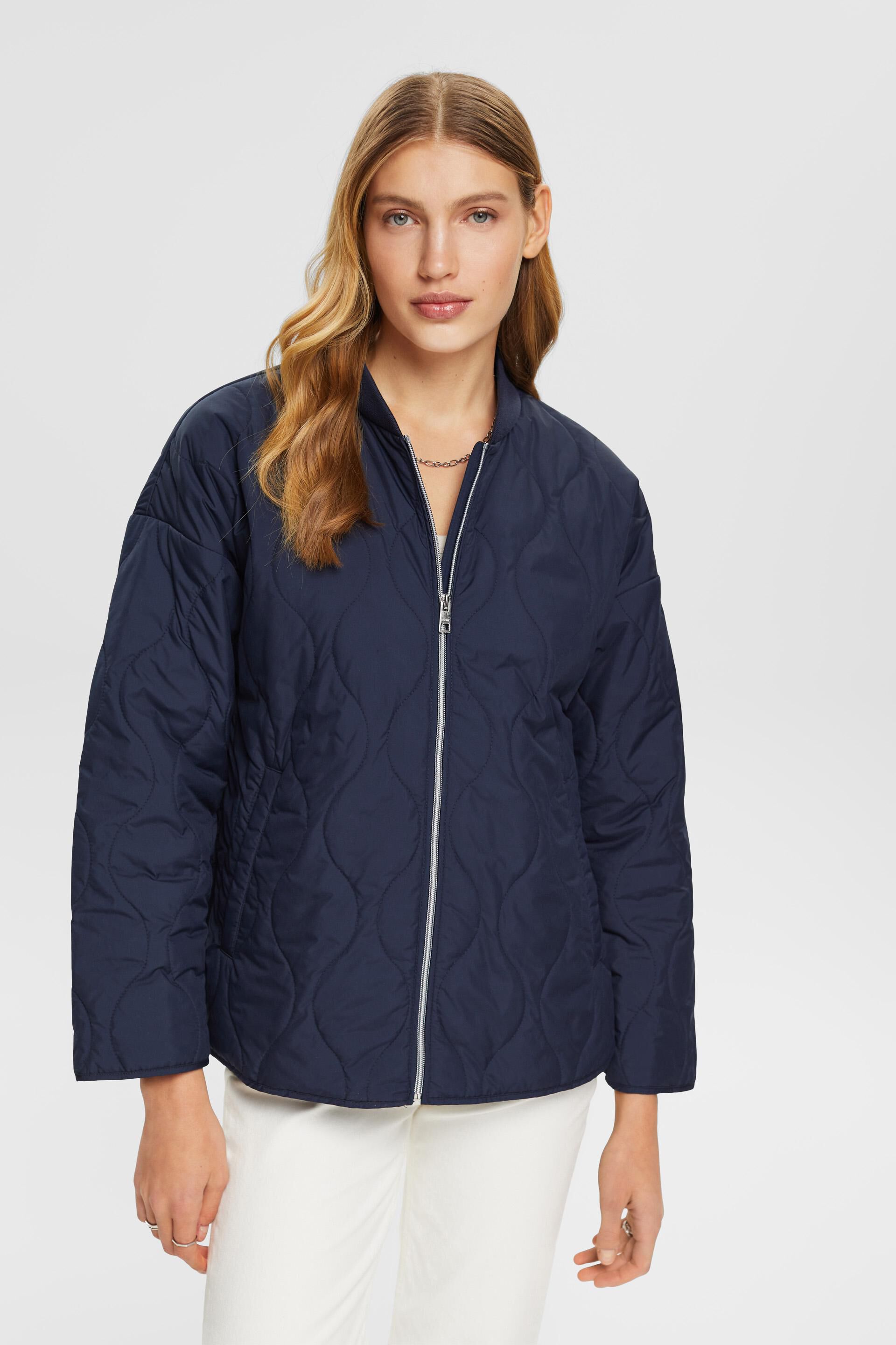 Blouson bombardier extra léger d’aspect matelassé