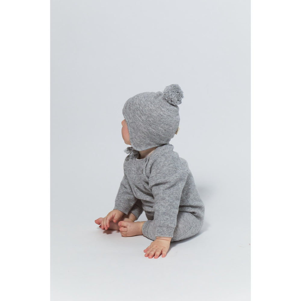 Køb COPENHAGEN COLORS Grå Mel Cashmere Baby Bonnet Hue