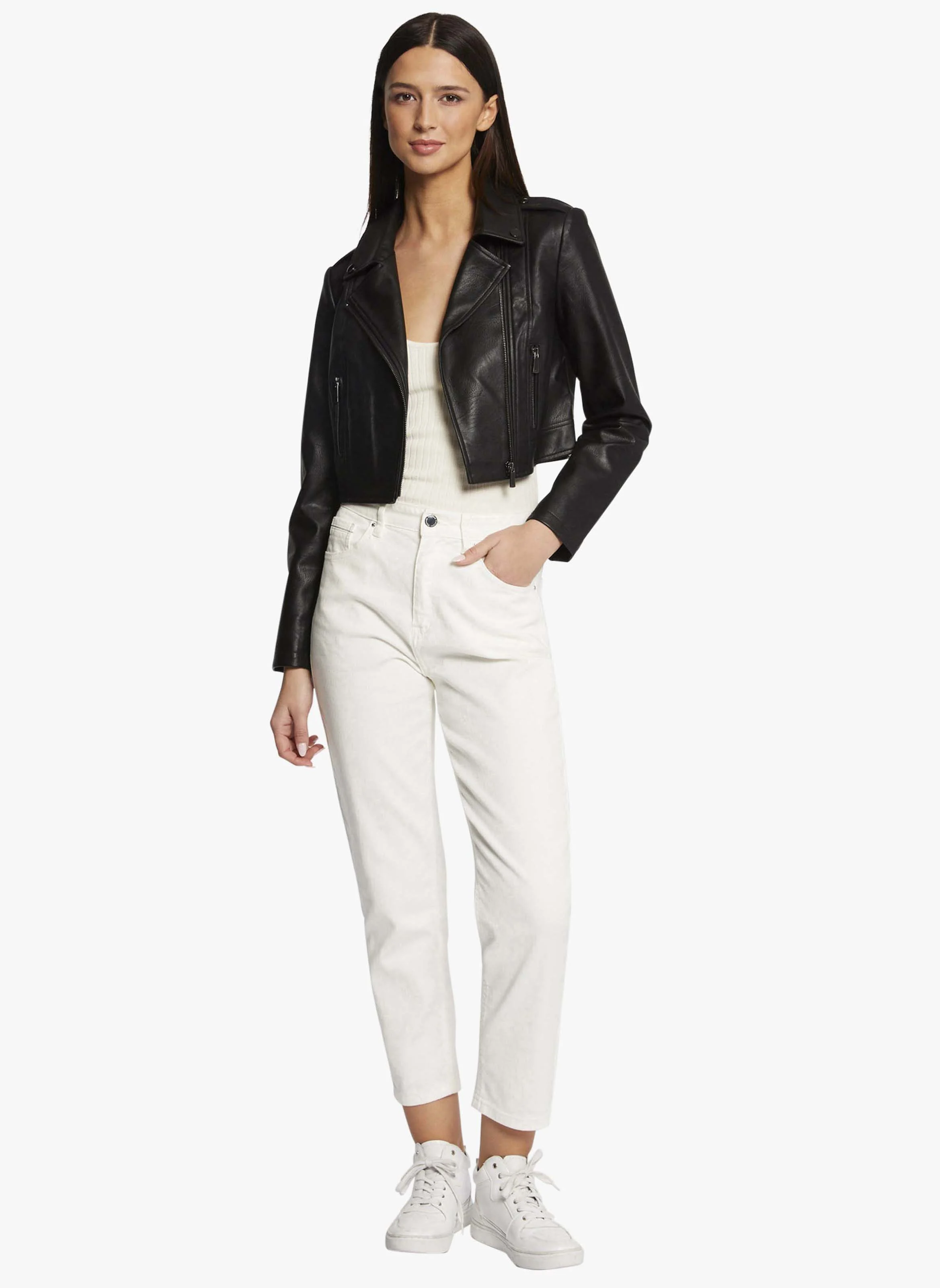 GUR - Blouson col tailleur droit| Noir