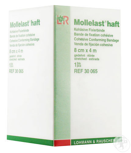 Lohmann & Rauscher Mollelast Haft Bande De Fixation Cohésive Elastique 8cmx4m 1 Pièce (30065)