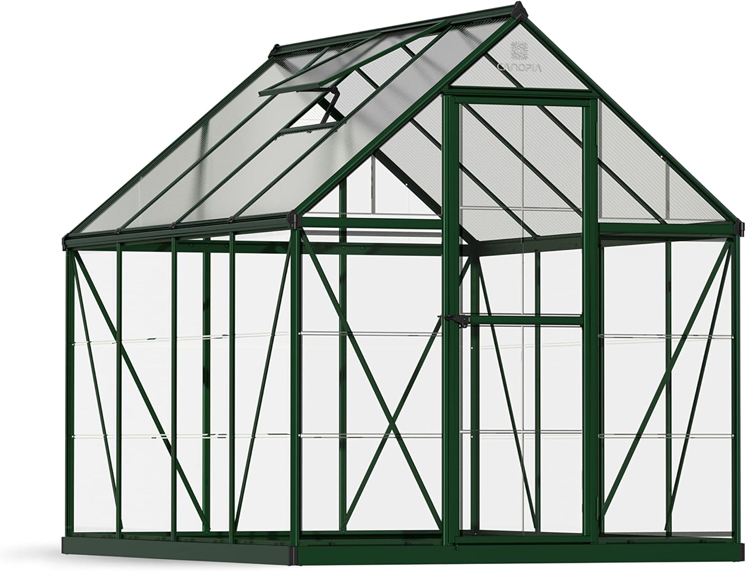 Palram Hybrid Gewächshaus, Grün, 247x185x208 cm