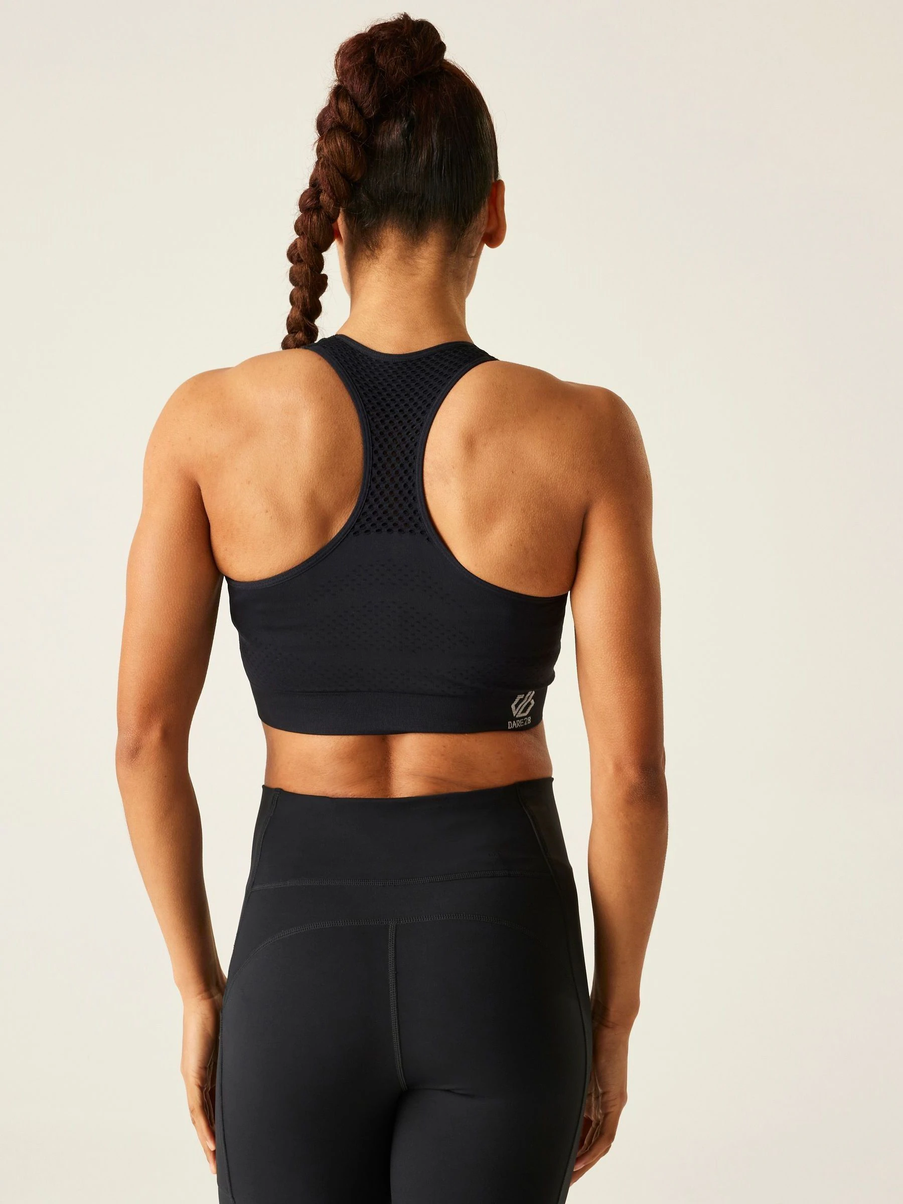 Zwart - Dare 2b Don't Sweat It II sportbeha voor dames