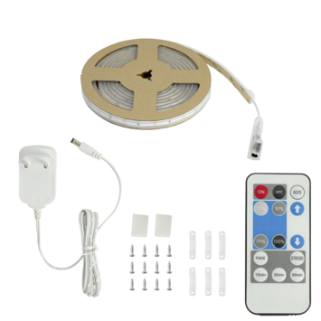 Handson badkamer LED strip warmwit licht IP23 3 meter incl. afstandsbediening