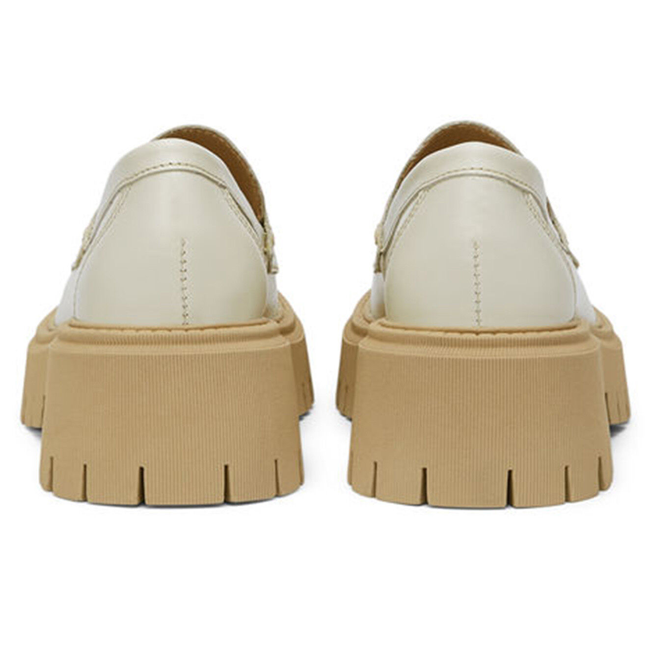 Marc O'Polo Mocassins en Cuir à Talon Alma écrus