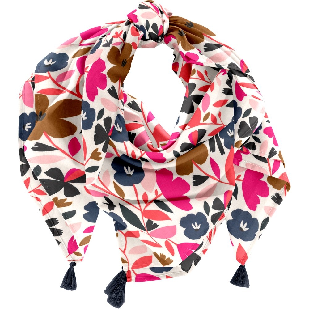 Foulard Pompon Champ Floral