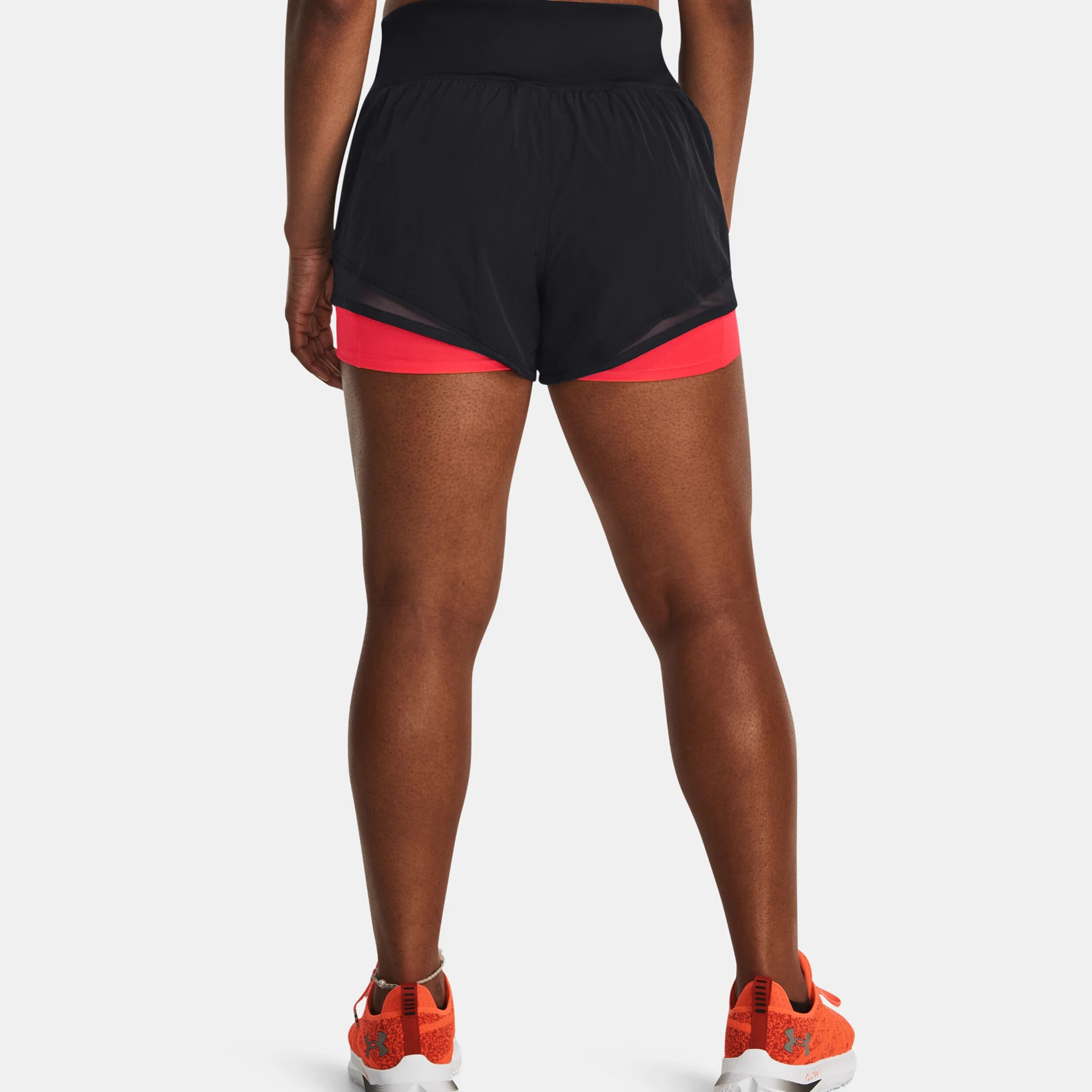 Under Armour Run Everywhere Shorts Femmes - Noir , Rouge Fluo