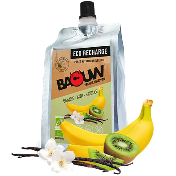 Compotes & purées énergétiques BAOUW BIO RECHARGE BANANE-KIWI-VANILLE 330G
