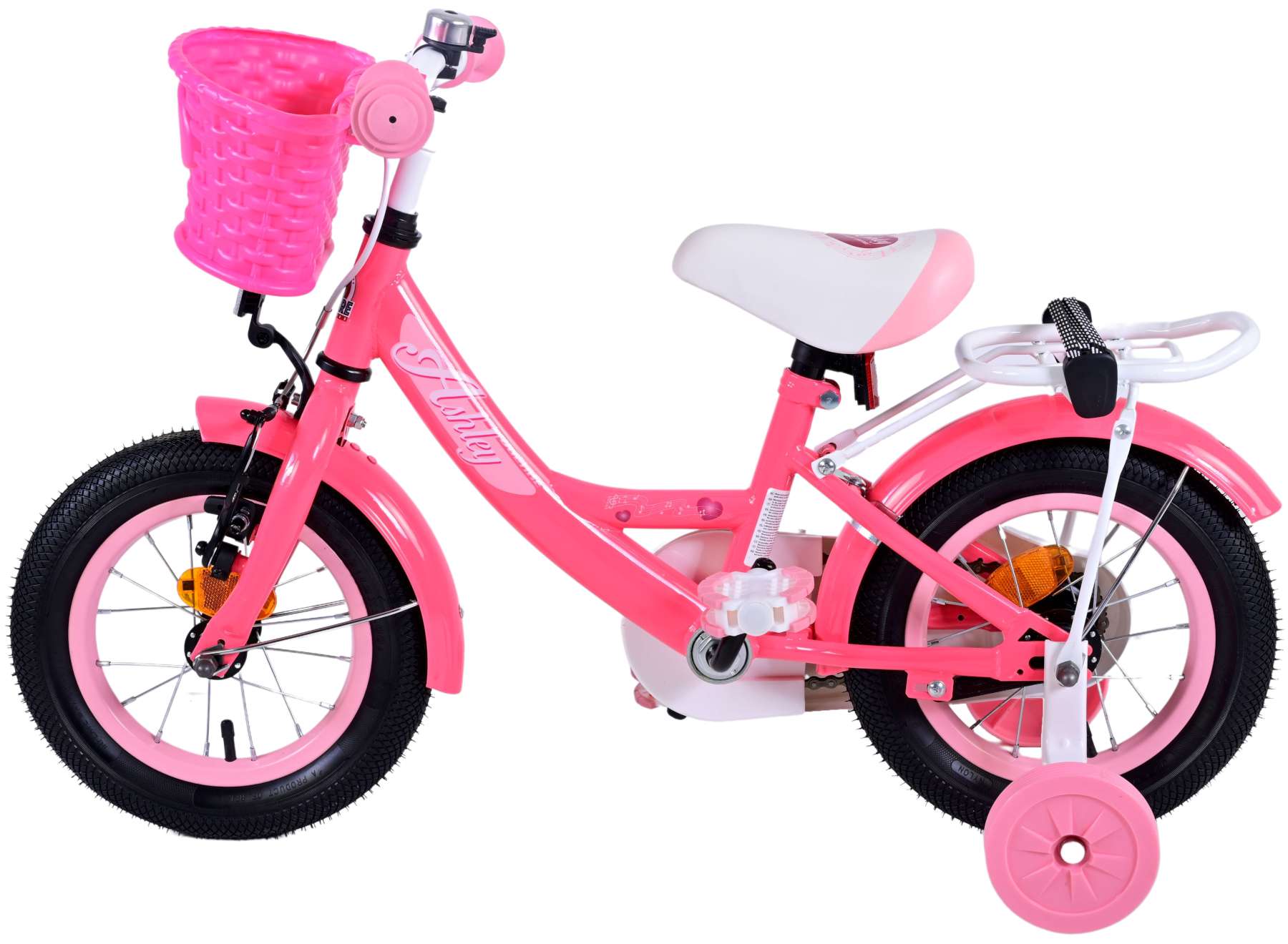 TPFSports Ashley Kinderfahrrad - Mädchen - 12 Zoll - Rücktritt + Handbremse - Weiß