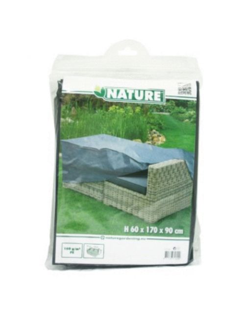 Nature Beschermhoes Voor 2-Zits Loungebank - Tuinmeubelen - 60x170x90 cm Grijs