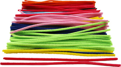 Chenille - L 30 CM - Tykkelse 6 MM - Assorterede Farver - 200 Assorterede