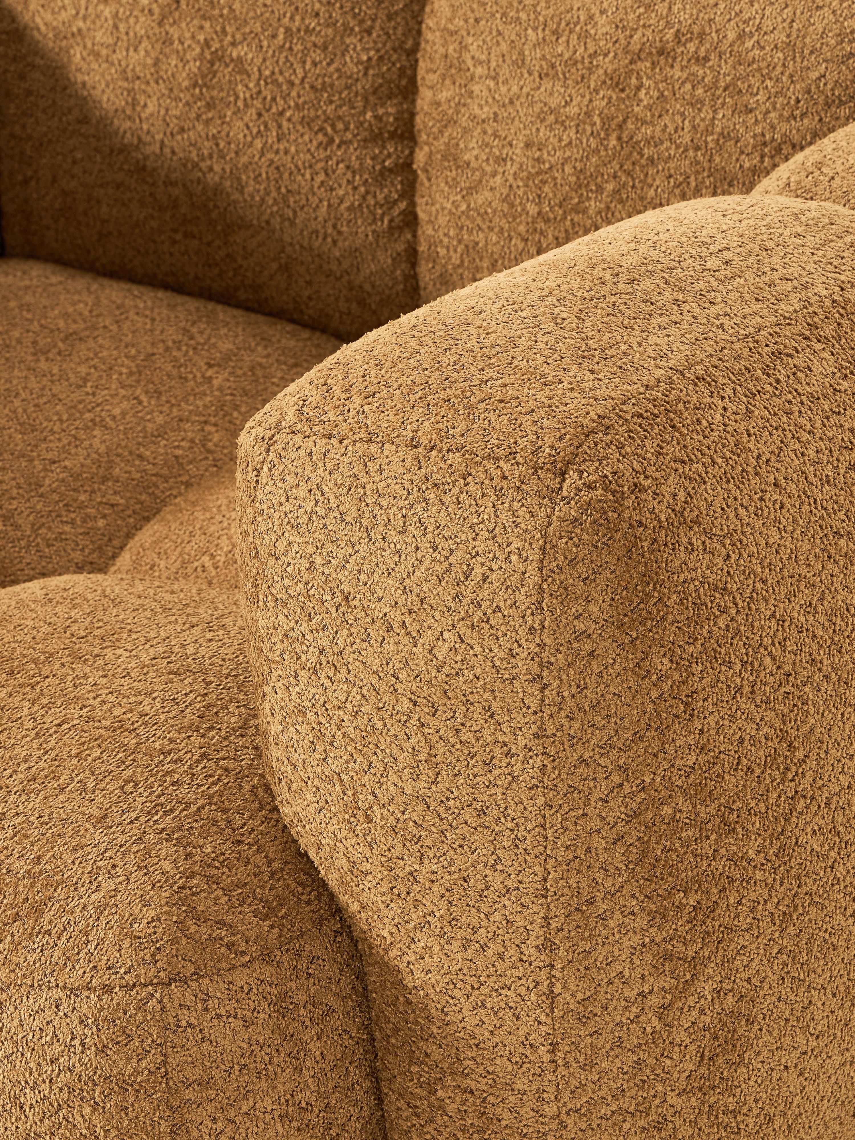 Loungefauteuil Tayla van teddy bouclé