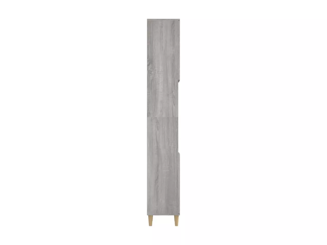 Armoire de bain sonoma gris 30x30x190 cm bois d'ingénierie