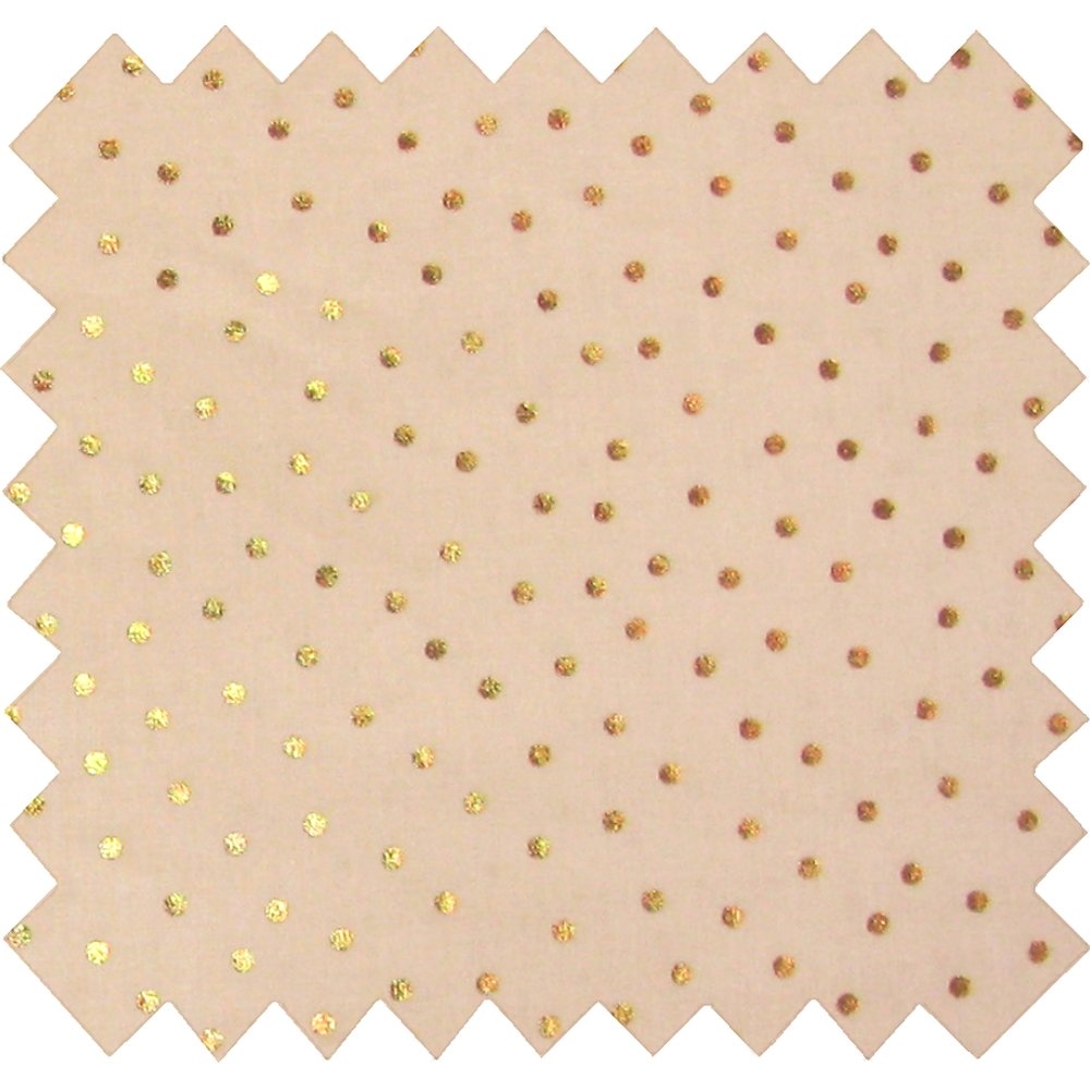 Tissu Voile Pois Cuivré Rose