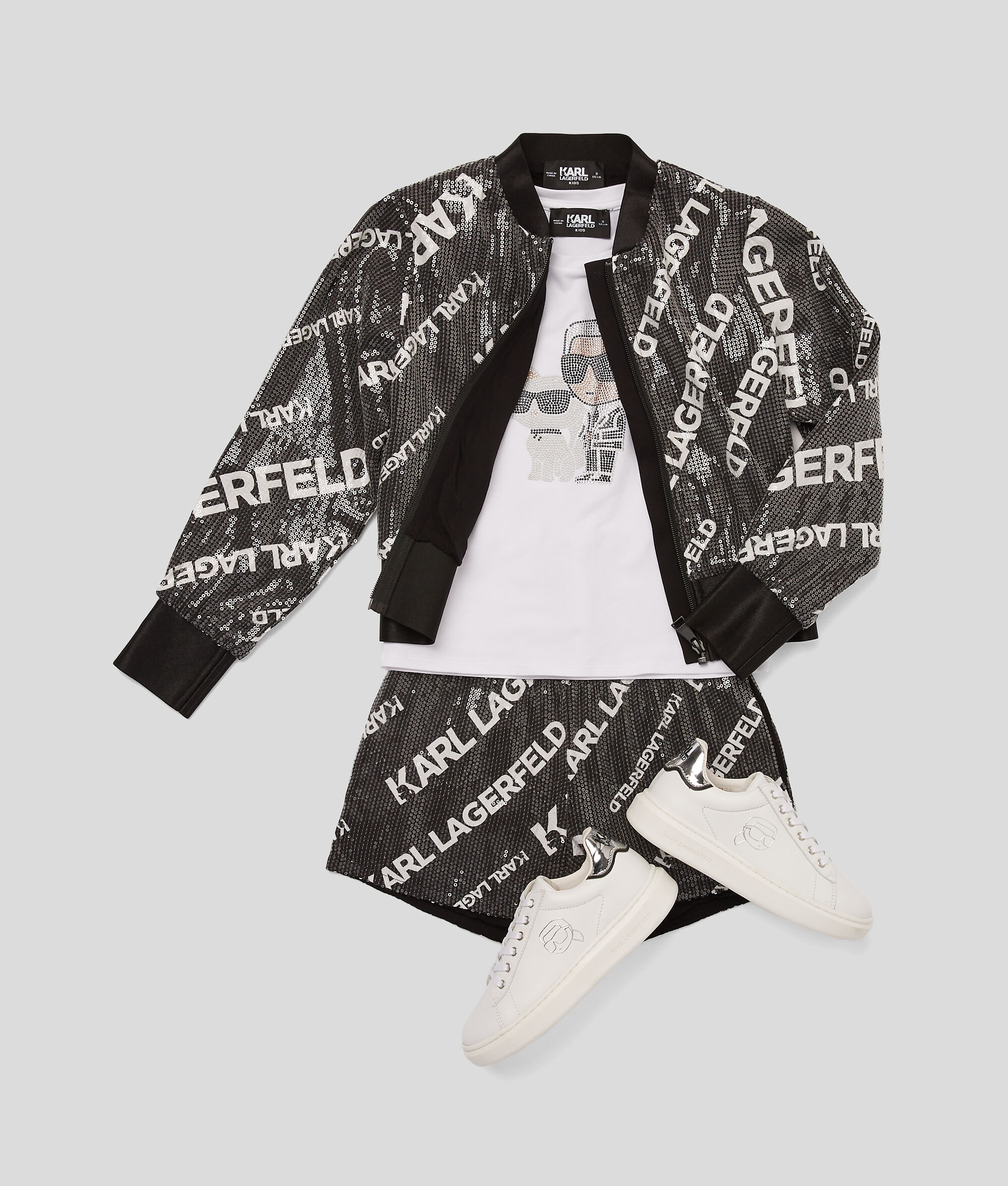 T-shirt en strass pour fille K/Ikonik