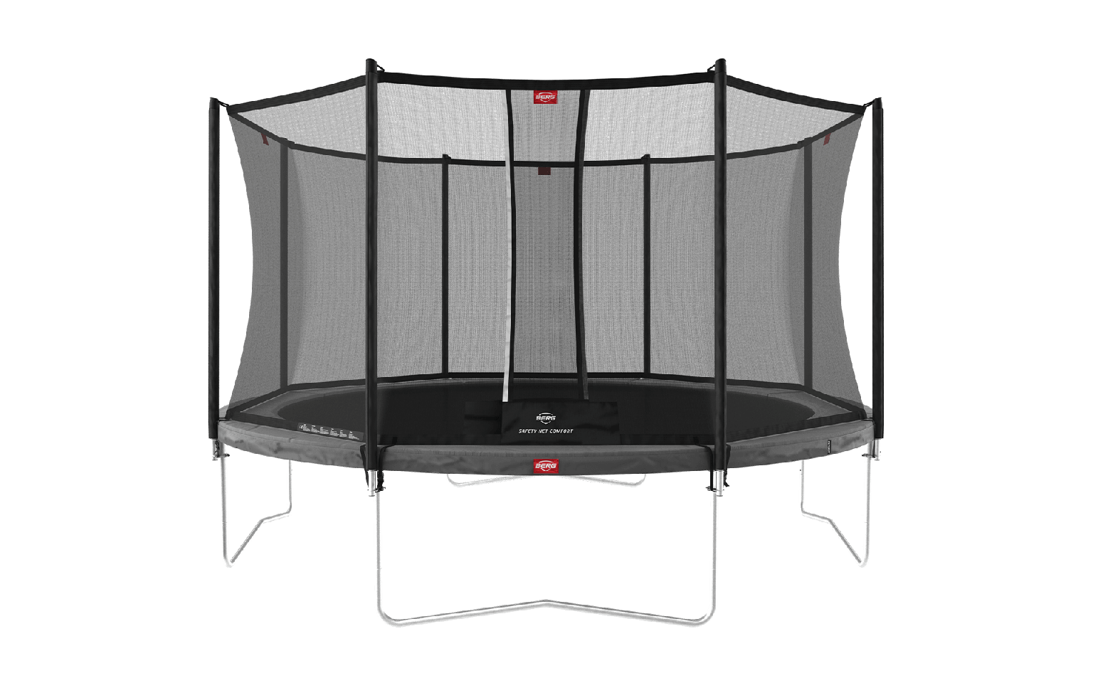 BERG - Favorit 430 Trampolin + Comfort Sikkerhedsnet - Grå