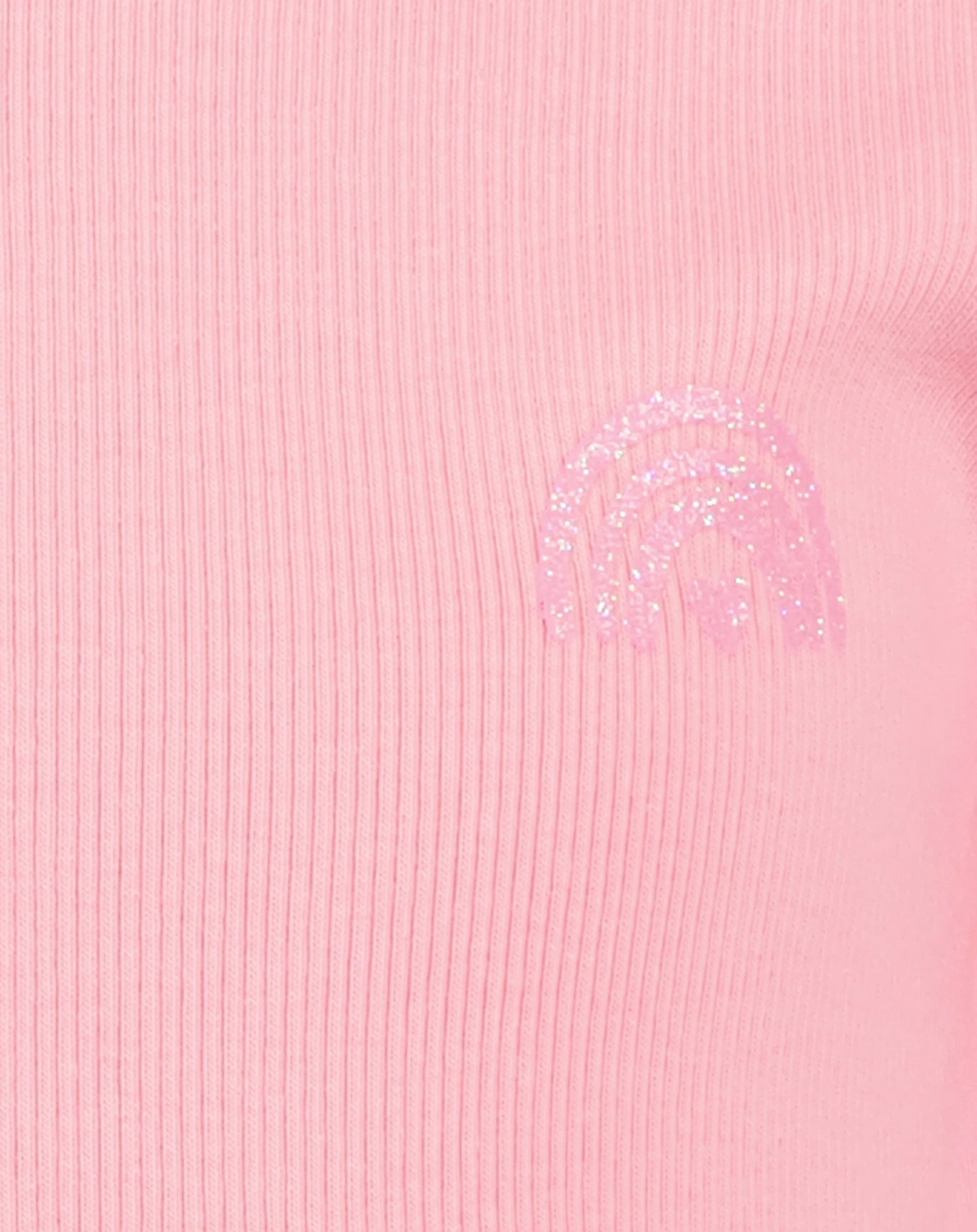 T-Shirt GLITTER RAINBOW in rosa