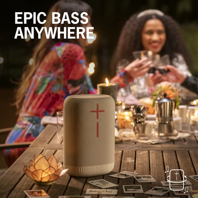 Ultimate Ears EPICBOOM bærbar trådløs højttaler (bomuldshvid)