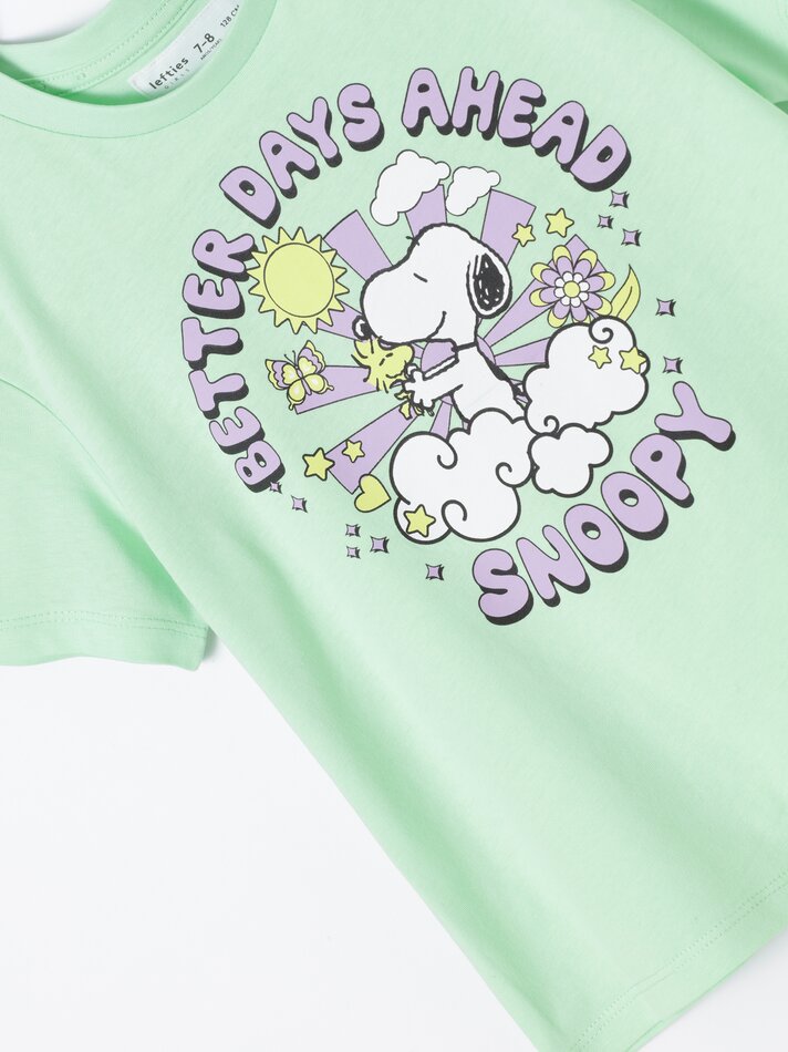 Camiseta estampada Snoopy Peanuts™ - Verde menta
