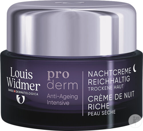 Louis Widmer Proderm Crème De Nuit Riche Sans Parfum Pot 50ml