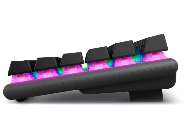 Alienware Pro Wireless Gaming Keyboard - Tastatur - 75% - compact TKL - AlienFX per-nøgle RGB/16,8 millioner farver - trådløs - 2.4 GHz, Bluetooth 5.1, USB - QWERTY - USA - tastkontakt: Alienware Linear Mechanical Switches (hot-swapbar) - Dark Side o