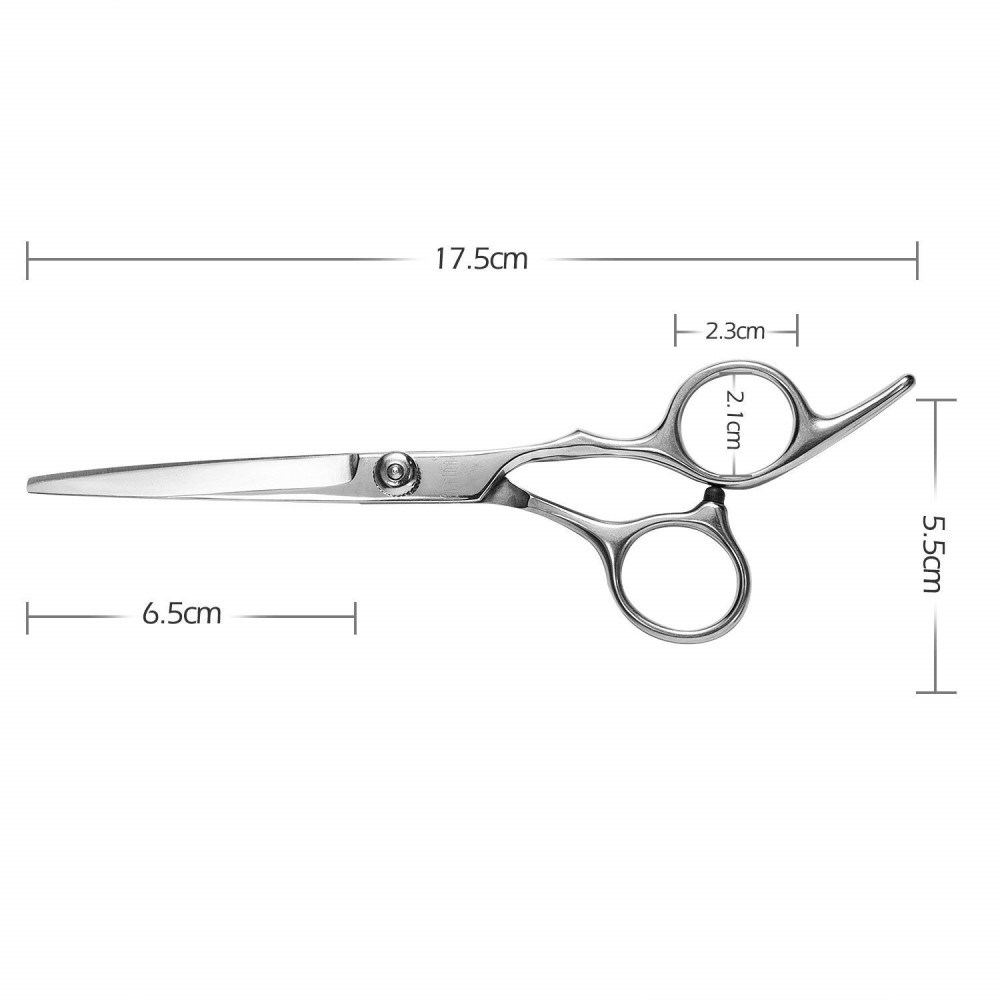 (2-tlg. Set) 17cm Edelstahl Haarscheren Coiffeur Set mit Modellierschere und Coiffeurschere