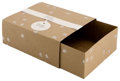 boîte cadeau 19.5x16x7 kraft
