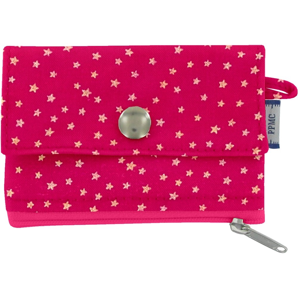 Mini Pochette Porte-Monnaie Etoile Or Fuchsia
