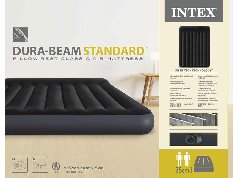 Intex Dura Beam Standard Classic Queen 152 x 203 x 25 cm Luftbett mit integrierter Pumpe