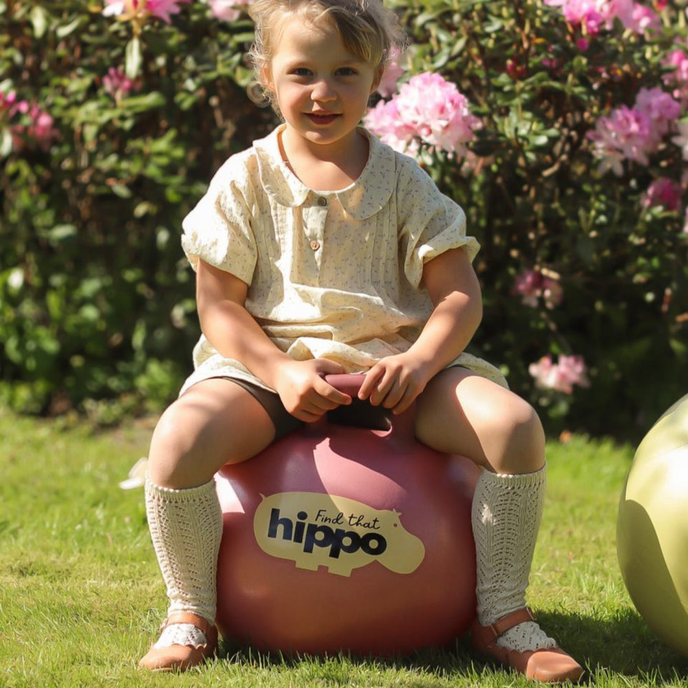 Køb Find that Hippo Hoppebold med Håndtag - Farve Tyrkisk Rose, Str. 45 Cm