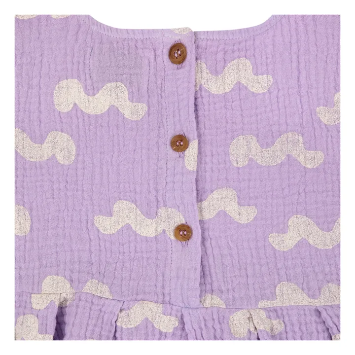 Bobo Choses Robe Gaze de Coton Bio Vagues | Lilas