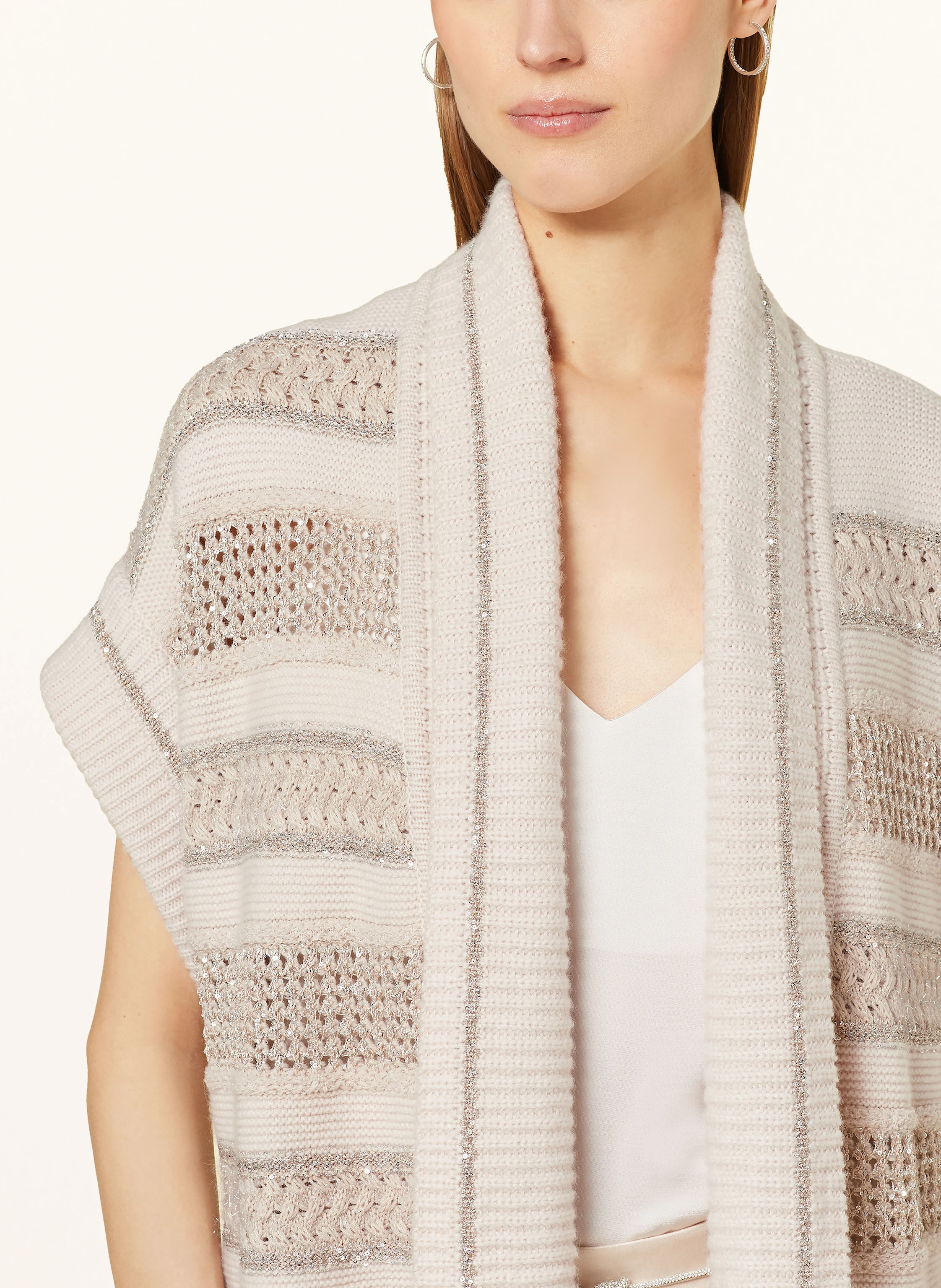 MARC CAIN Strickhülle mit Pailletten