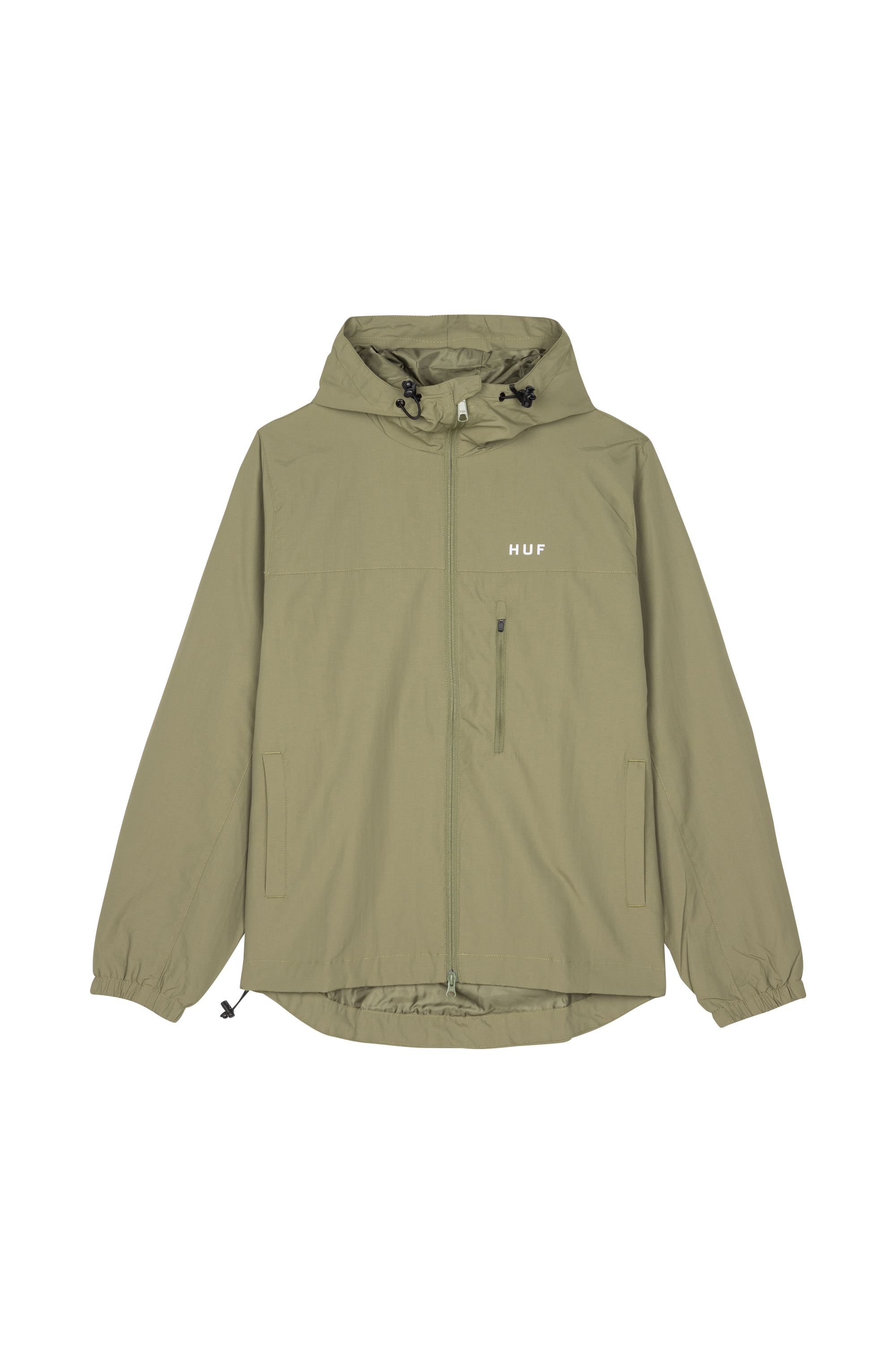 HUF Coupe-vent ESSENTIALS ZIP STANDARD SHELL Kaki