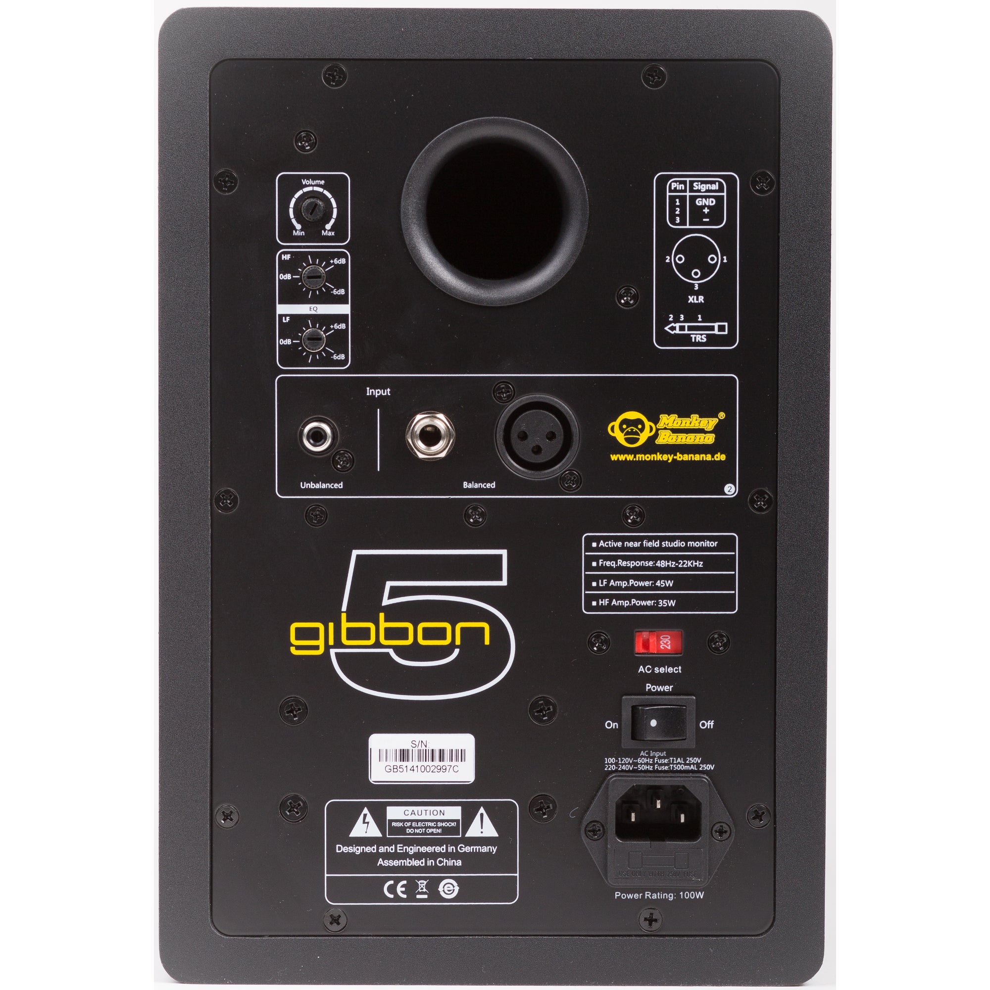 Monkey Banana Gibbon 5 actieve studiomonitor zwart (per stuk)