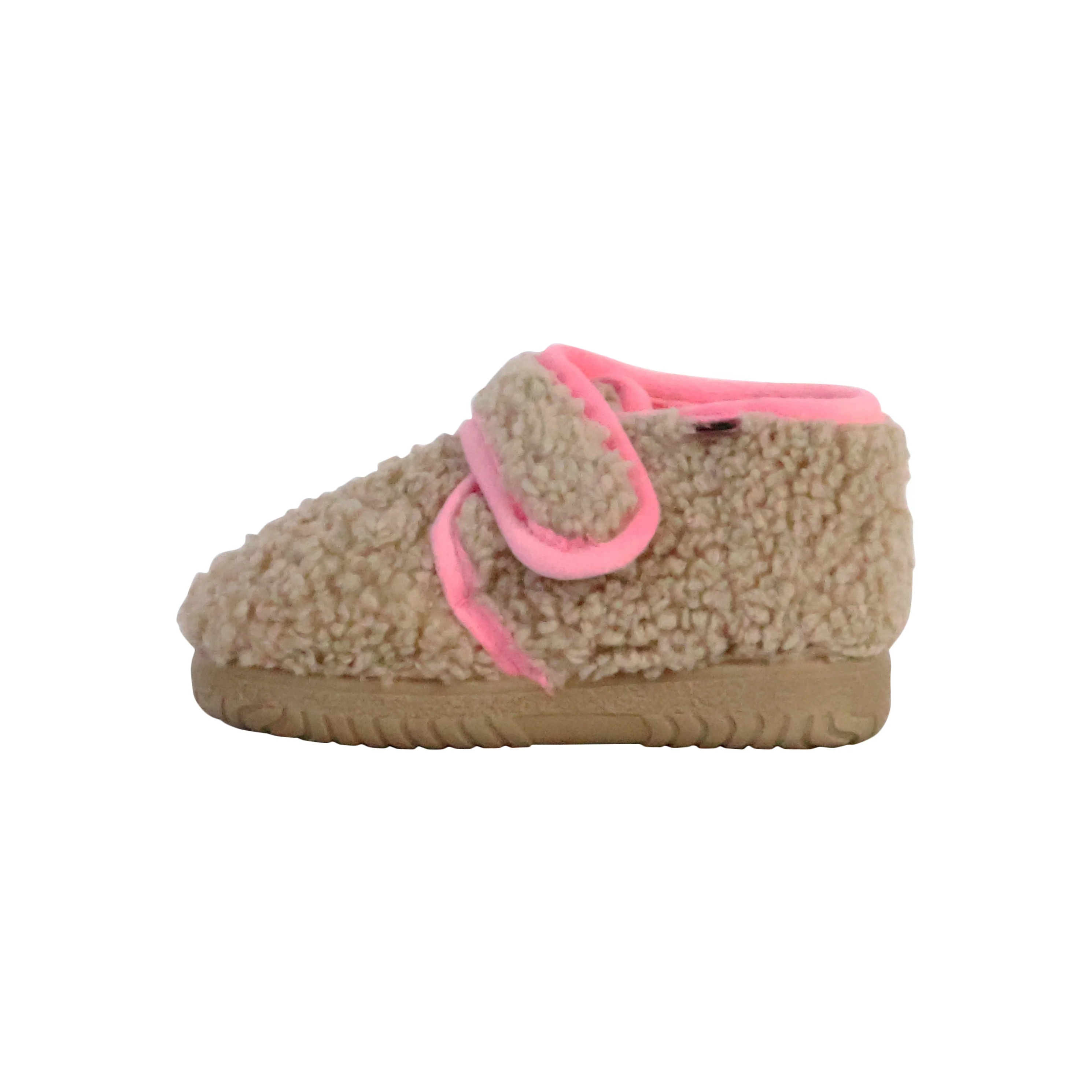 Chausson à scratch enfant | Beige