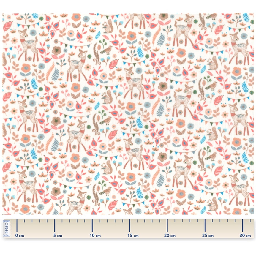 Coupon Tissu Coton 1 M - Douceur Des Bois
