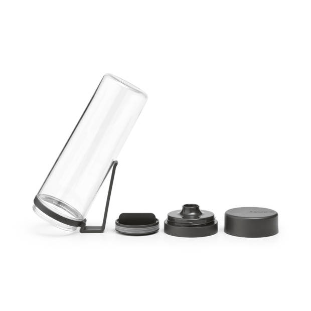 Brabantia Make & Take waterfles met zeef 0,5 liter - Dark Grey