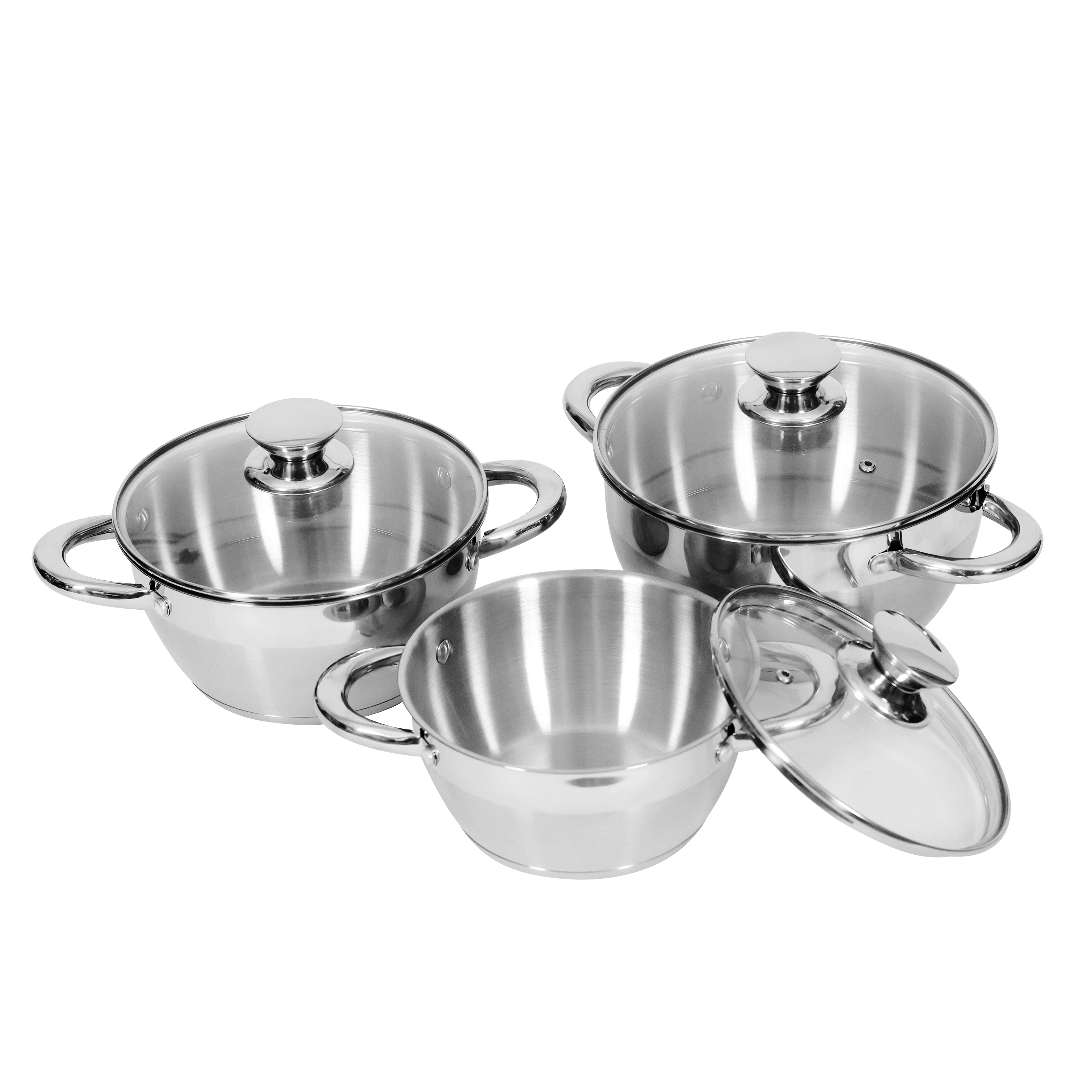 Kochtopf Edelstahl Set 6-teilig