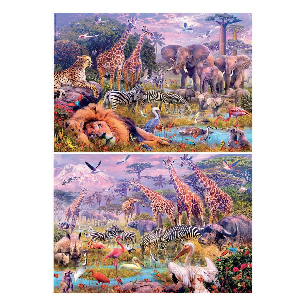 PUZZLE JUNIOR 2 X 100 ANIMAUX SAUVAGES