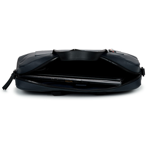 Tommy Hilfiger - TH PIQUE SLIM COMPUTER BAG - Marine