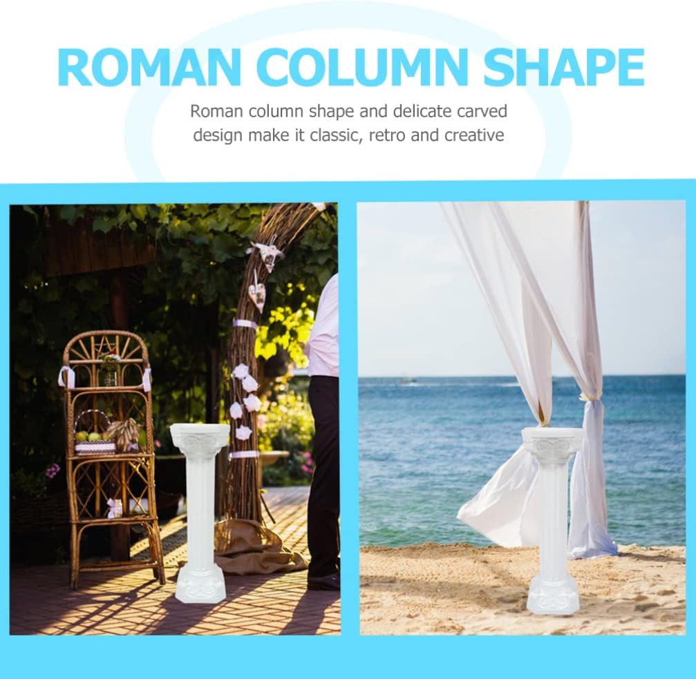 Happyyami 2Pcs Römische Säulen Säulen Kunststoff Hochzeit Dekorative Säulen Römische Säule Griechische Säule Antike Römische Säule für Gartenhochzeitsdekoration