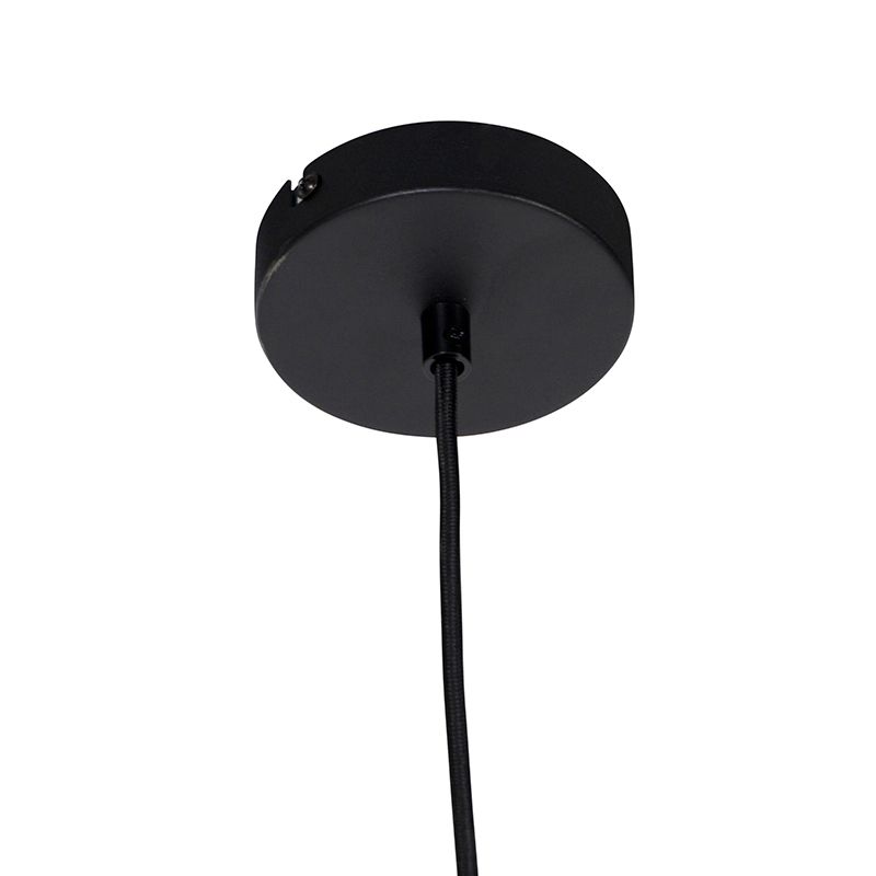 Moderne hanglamp zwart met goud 47 cm duo kap - Combi