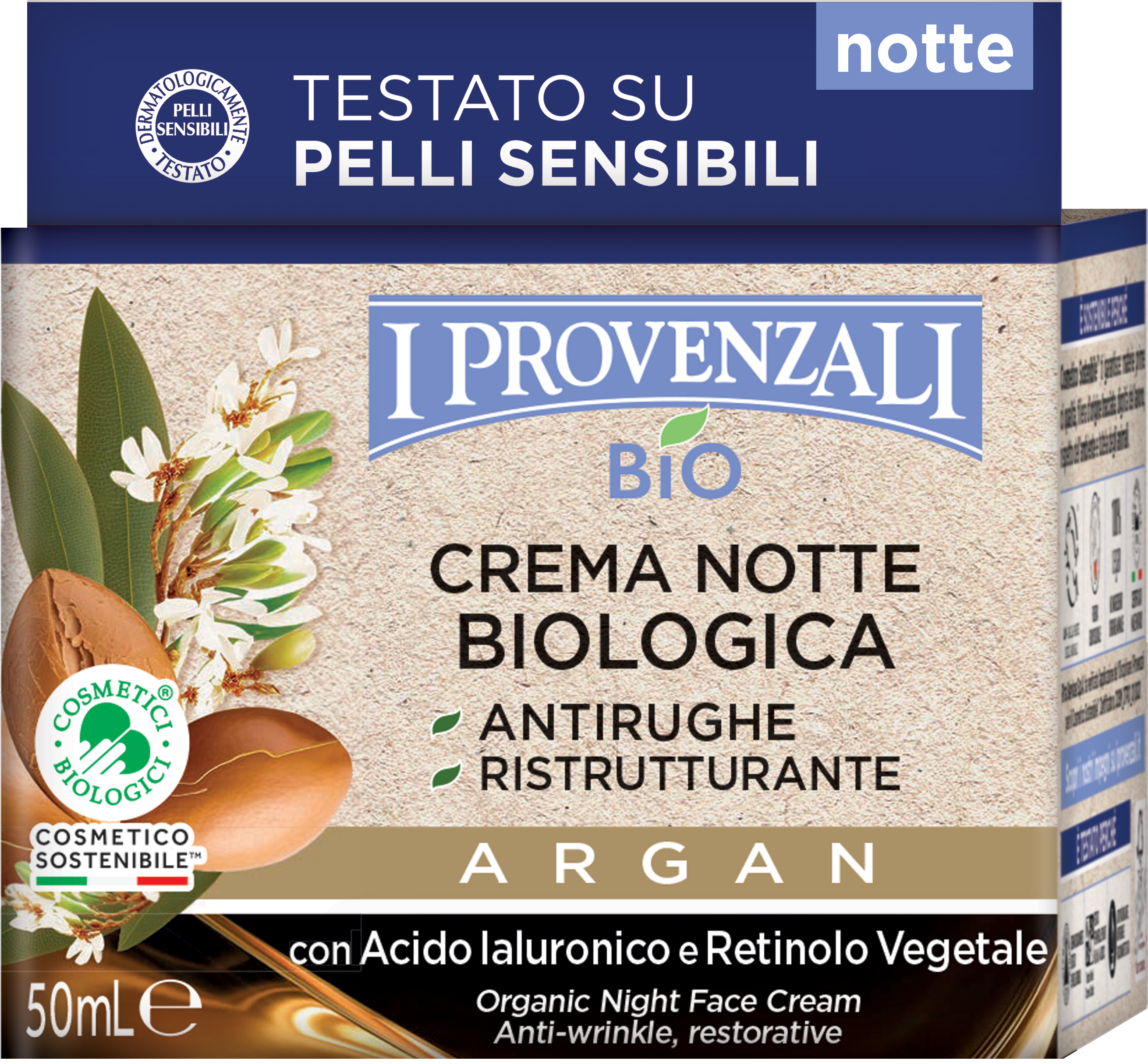 I PROVENZALI  Argan Anti-Falten Nachtcreme, 50 ml