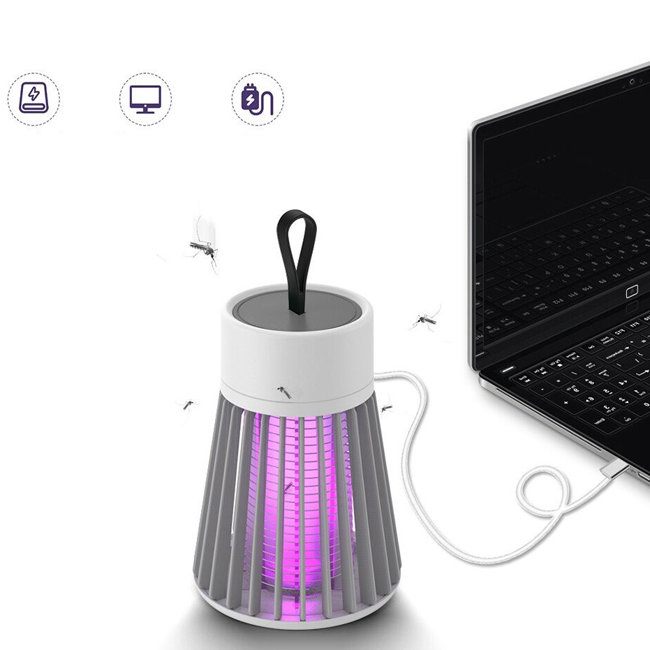 (Ø85x125mm) Elektrische USB Photokatalyse Anti Mücken Insekten Lampe Moskito Falle - Weiss