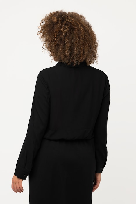 Hemdbluse, Knoten, kurz, Hemdkragen, Langarm