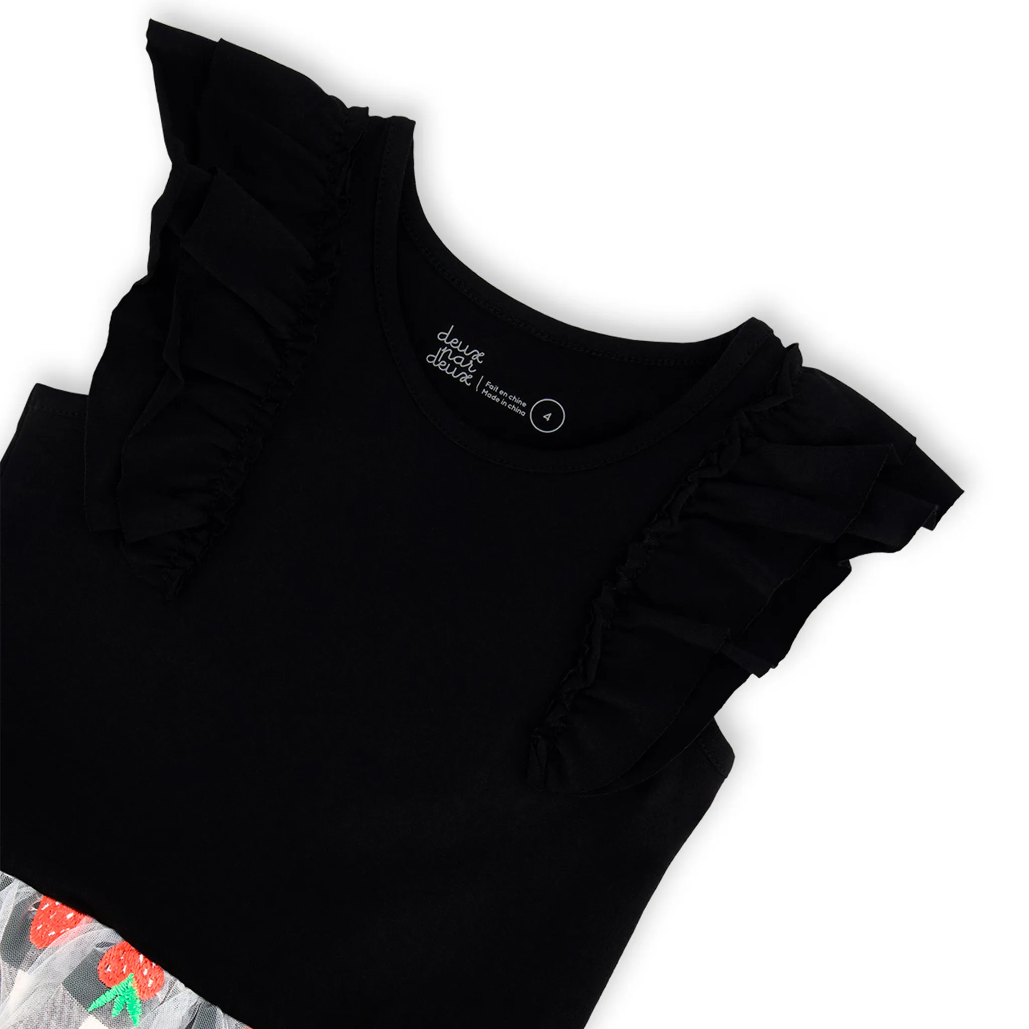 Deux par Deux Robe Fraise 3-6ans