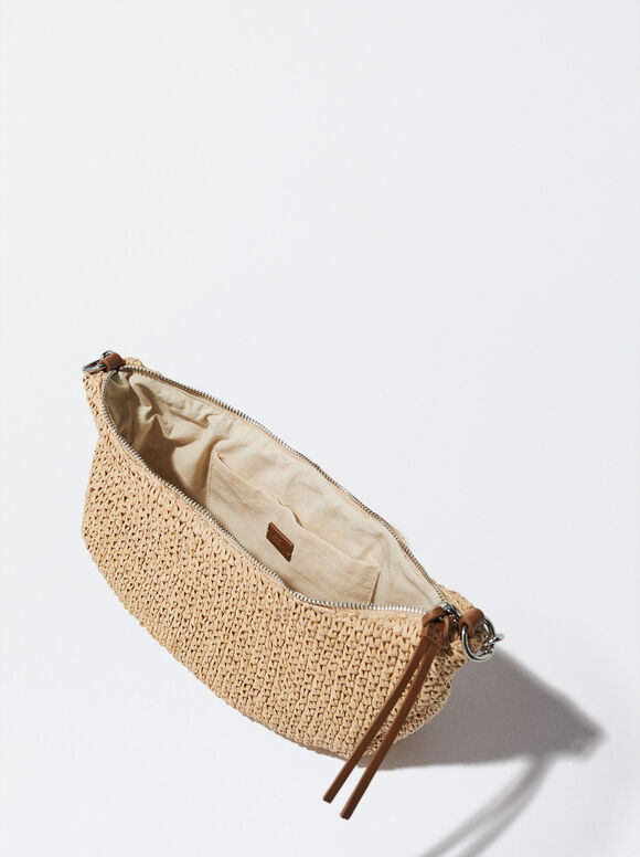 Bolsa de palha com corrente - Camelo